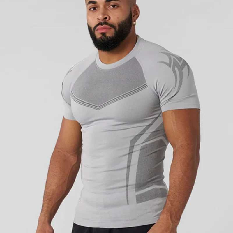 Mens short sleeved compression shirt for quick drying fitness bike running T-shirt training underwear gym clothing W250317