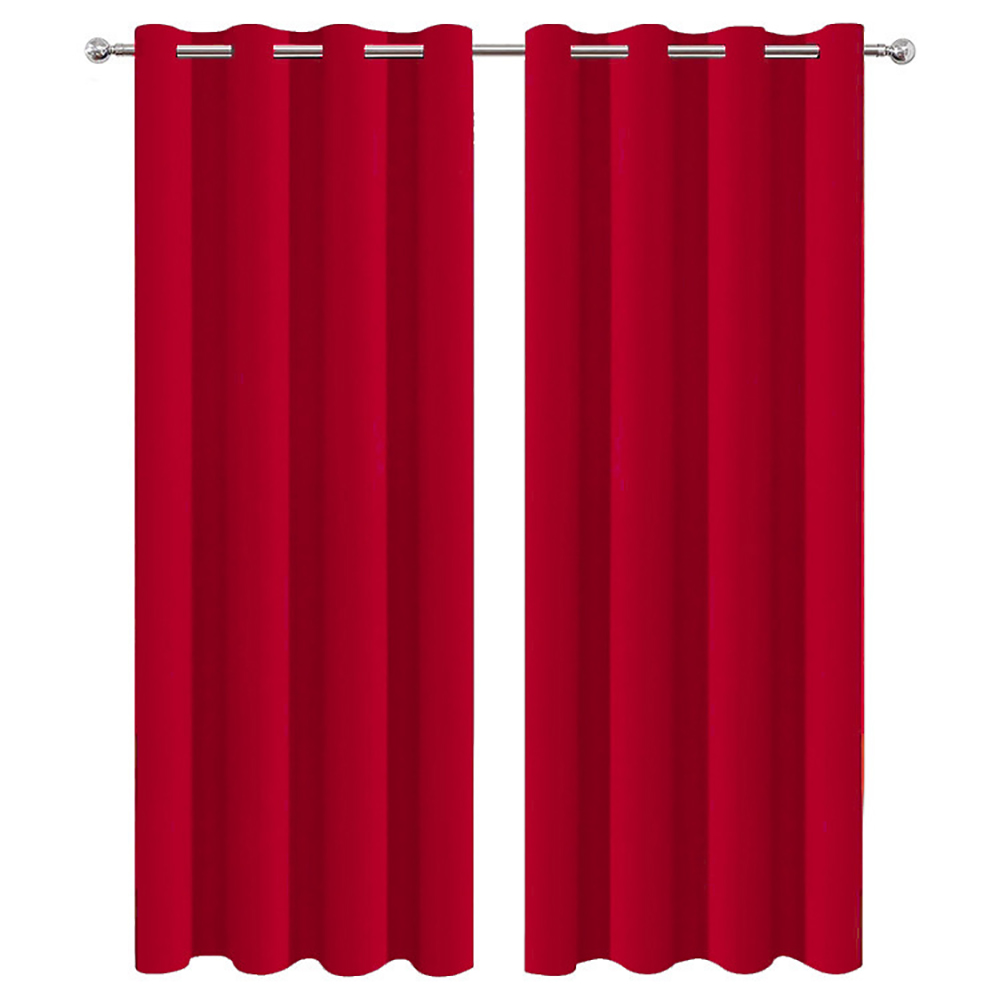 T0366 1pc Solid 100% Blackout Curtain with Grommets, Total Privacy Drapes for Bedroom, Beautiful Curtains for Living Room