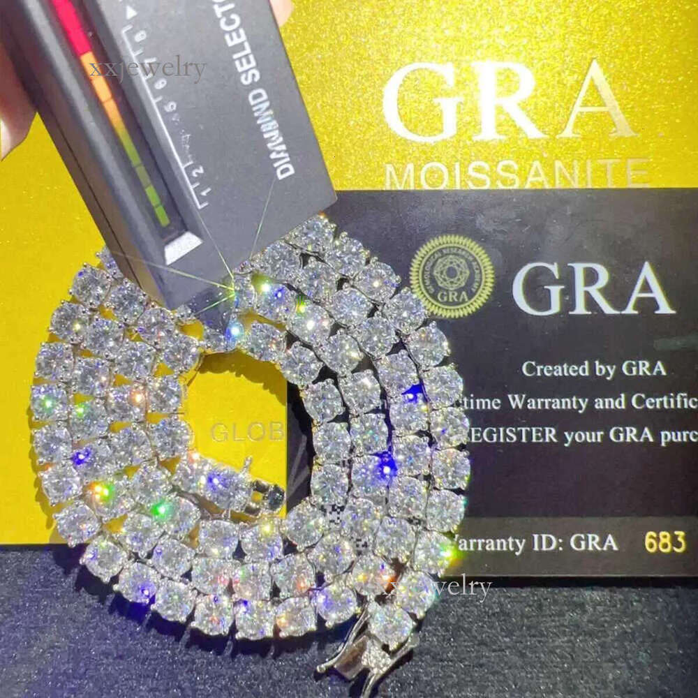 Fine jewelry sterg sier vvs moissanite necklace dia mossanite tennis chain