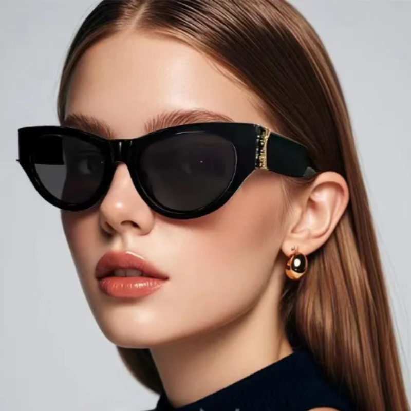 Fashion Designer Sunglasses Women Cat Eyes Glasses Womens Sunglass Plank UV400 Polarized Glass Lens With Box
