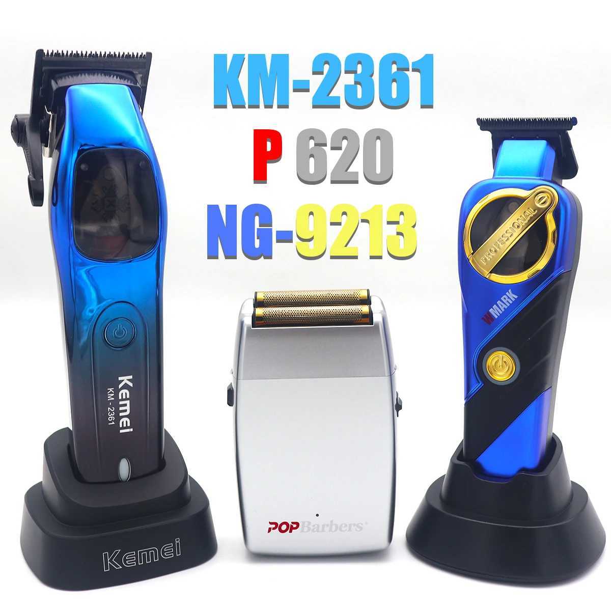 Professional Hair Clipper Kit Rechargeable Haircut Machine Adjustable Trimmer 10000 RPM Trimmer for Men KM-2361 NG-9213 P620XJ250317