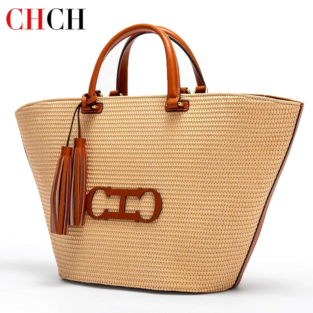 CHCH Women's Tote 2024 New Vacation Beach Handheld Shopping Bag