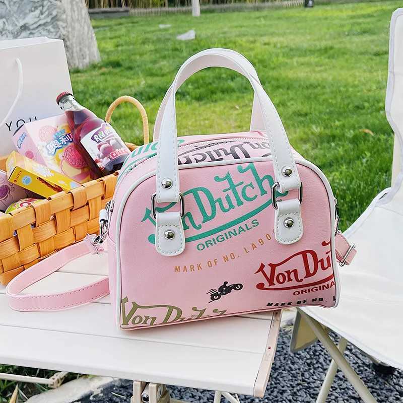Fashionable letter print ladies handbag shoulder bag Y250317