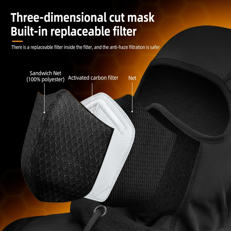ROCKBROS Winter Cycling Mask Fleece Thermal Keep Warm Windproof Full Face Mask Balaclava Ski Mask Fishing Skiing Hat Headwear 250317