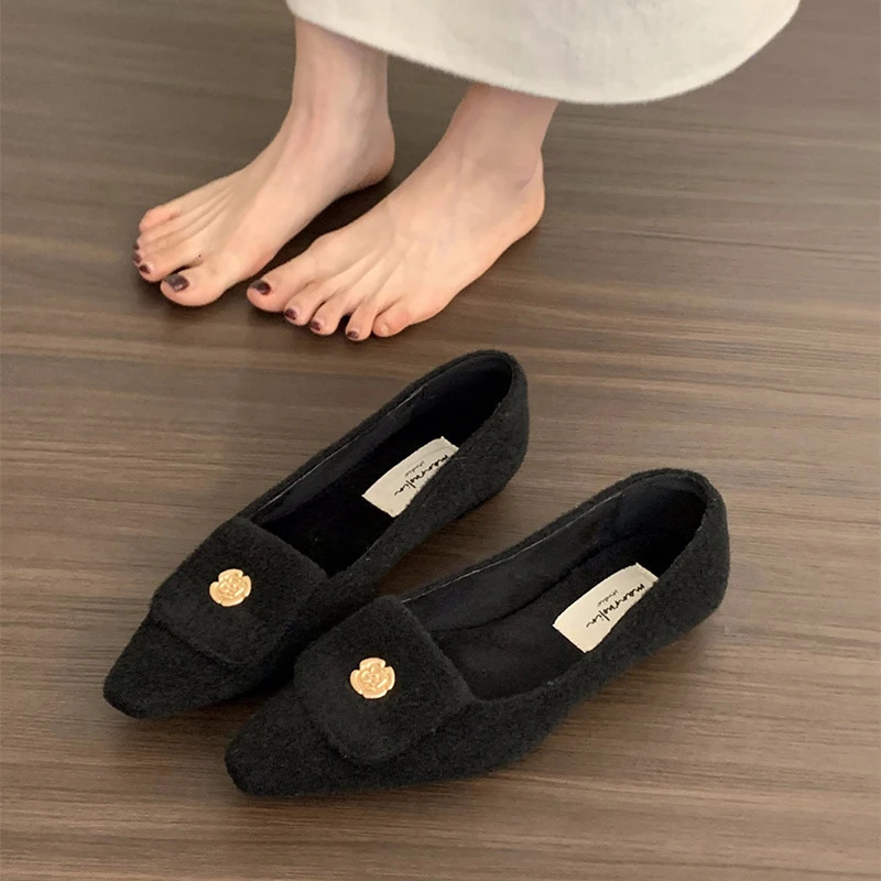 Designer Vintage Women Loafer Shoes Fashion Shallow Slip On Shoes 2025 Spring Autumn Elegant Low Heels Shoes 250317