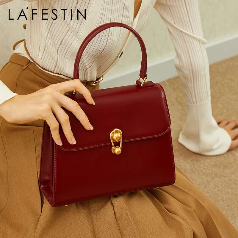 LA FESTIN 2024 New Designer Classic Top Handle Handbag Large Capacity Shoulder Messenger Fashion Leather Bag