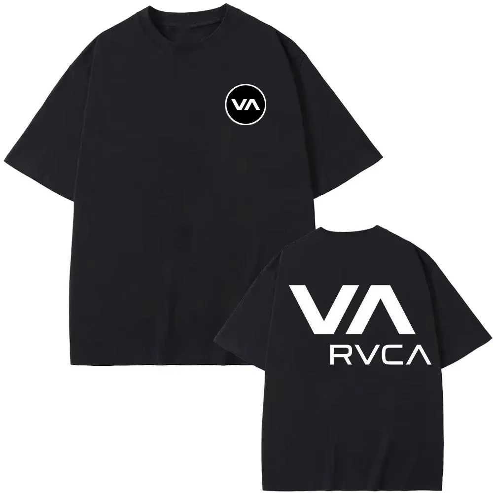 RVCA T-shirt Black T-shirt Summer Cotton T-shirt Summer Short Sleeve Fashion Mens Design Brand T-shirt Top Street ClothingT250317