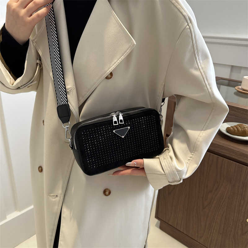 luxury designer tote bag Handbag Spring New Diamond Womens Bag with Diamond Inlaid Mobile Phone Bag Simple Shoulder Bag Crossbody Small Square Bag
