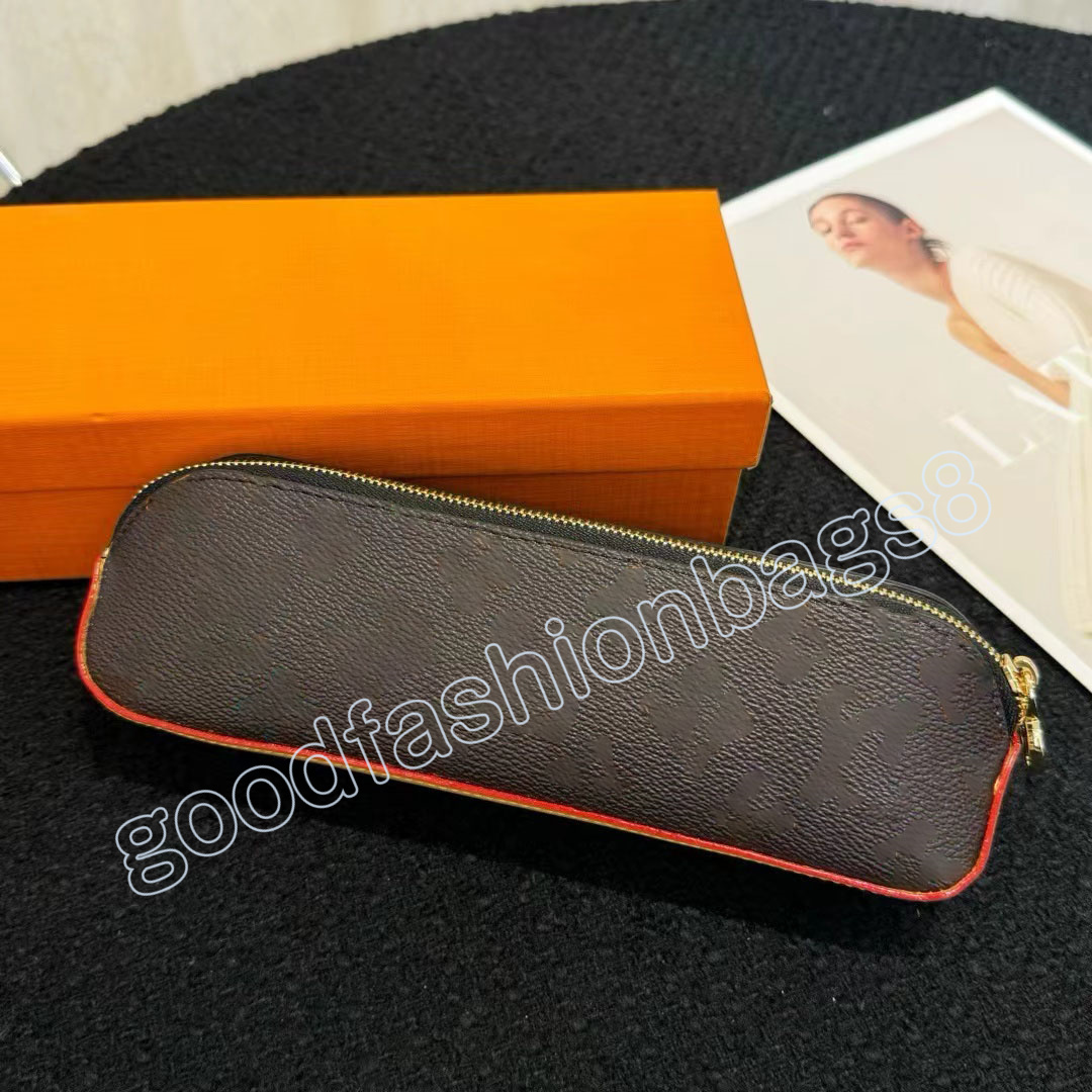 Pencil case pencil case new pencil pouch luxury designer leather women zipper pencils box purse wallets coin purse school office cosmetic bags top quality