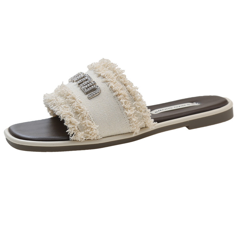 Free shipping slippers women sandals fashion casual comfortable black beige