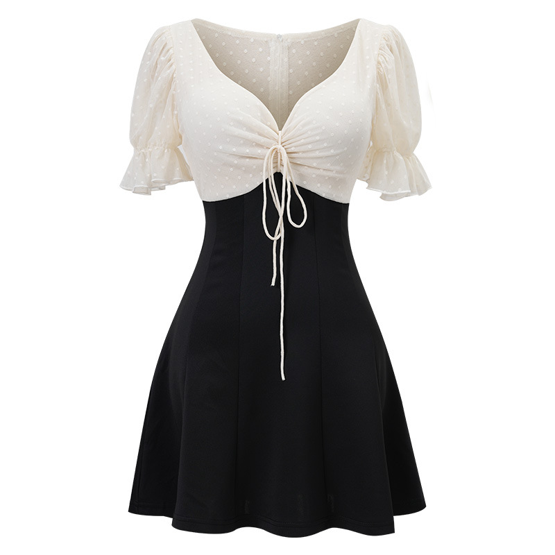 SY51306 Sexy skirt pure desire to expose chest fashion summer women's clothing nightclub night technician worker