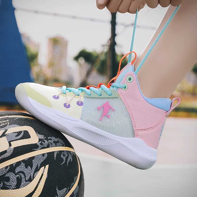 Brand design basketball shoes childrens sports shoes comfortable pads boys sports shoes training shoes anti slip childrens sports shoes M250317