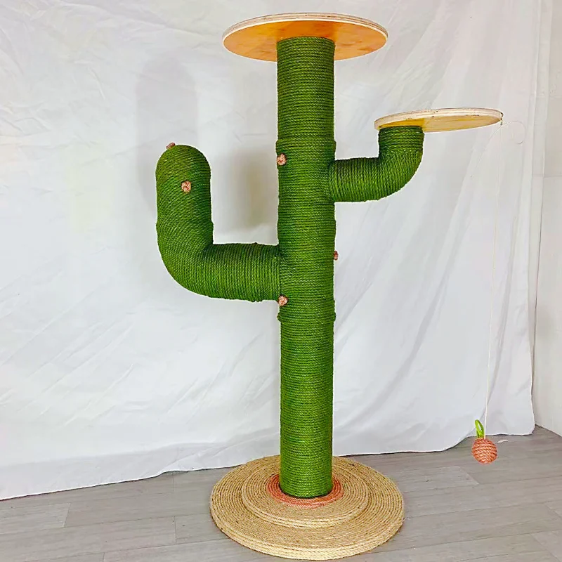 Cactus Cat Scratching Post Large Climbing Frame Modern Cats Tree Multi-level Kittens House Scratchers Tower Indoor Toys Supplies - view 4