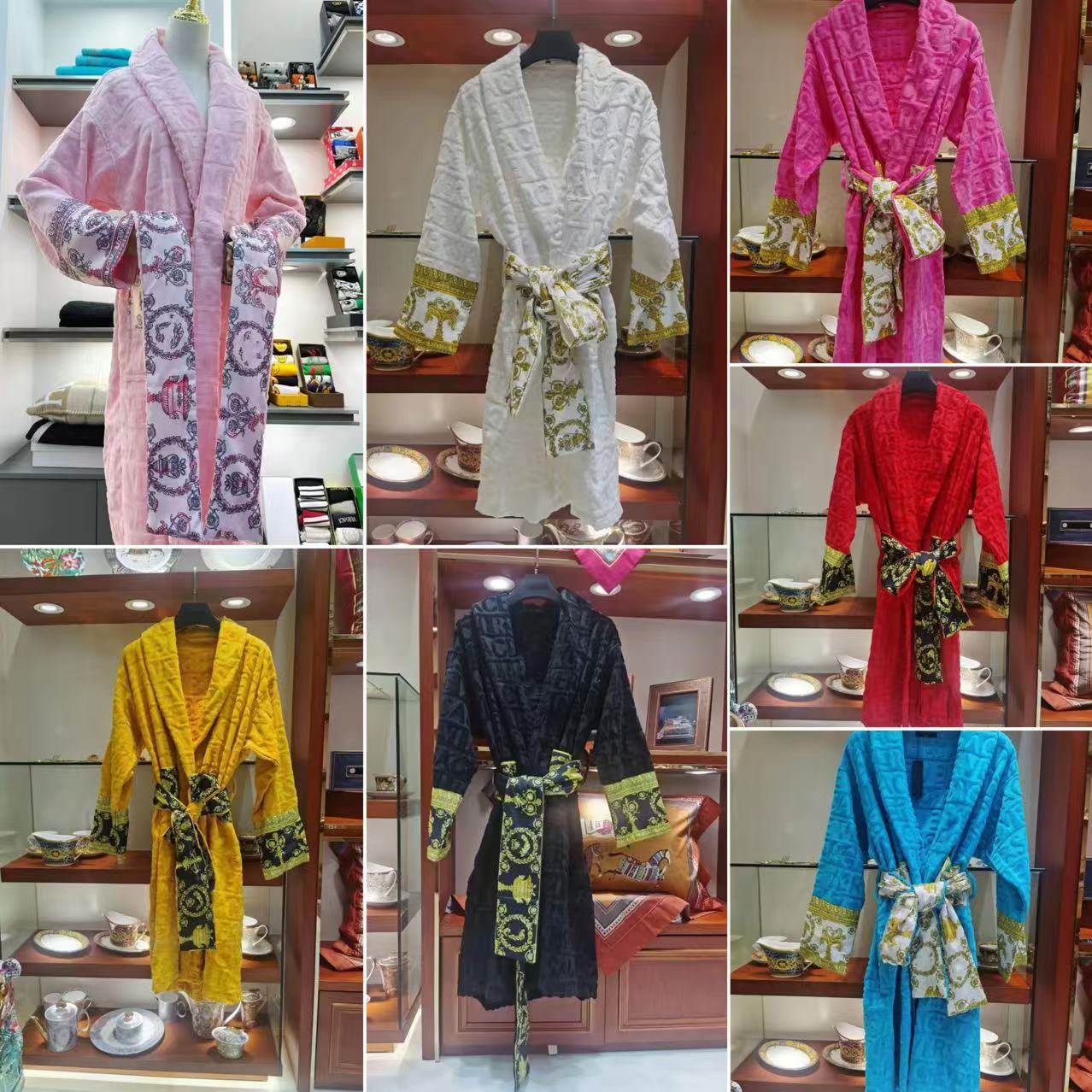 Men's Robes women bathrobe sleep robe unisex man cotton sleepwear night robe bathrobe Brand designer robe breathable elegr Eight colors