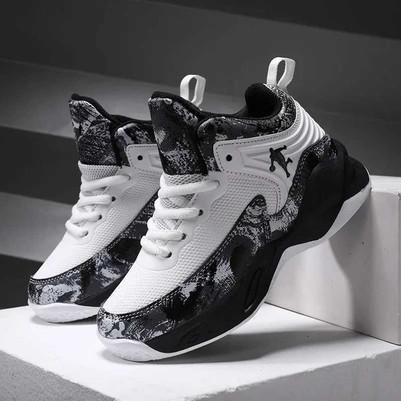 New Boys Brand Basketball Shoes for Kids Sneakers Thick Sole Non-slip Children Sports Shoes Child Boy Basket Trainer Shoes M250318