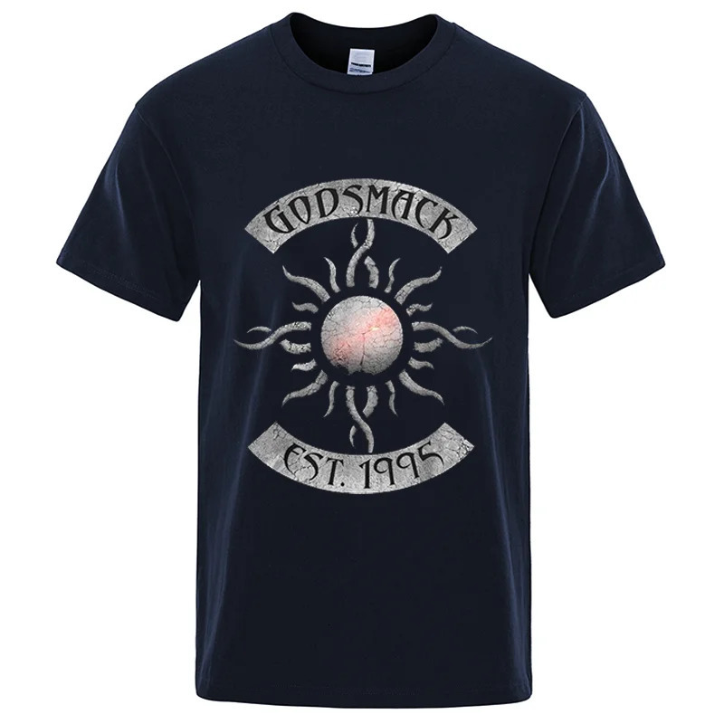 Godsmack Legendary Sun Rock Mens Sports Black Casual Short Sleeve and Womens Tshirts 250317
