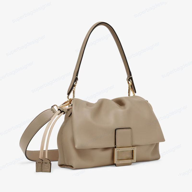 7A+ Designer Mamma Baguette bag top handle bag soft lambskin real leather shoulder handbag cross body clutch women lady purse