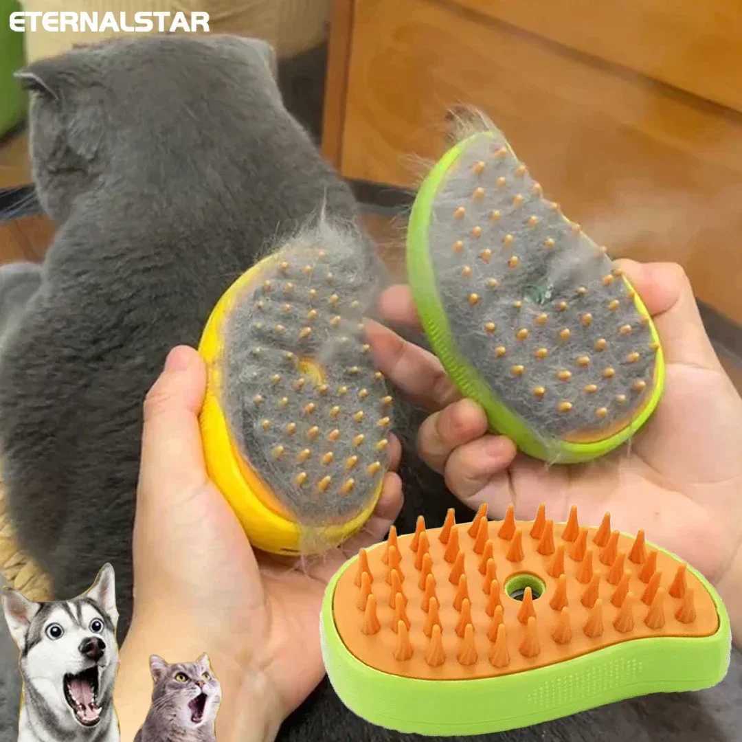 Cat and dog steam brush Steam brush Electric spray for pet massage beauty tool Shedding 3 in 1 electric spray massage combT250317
