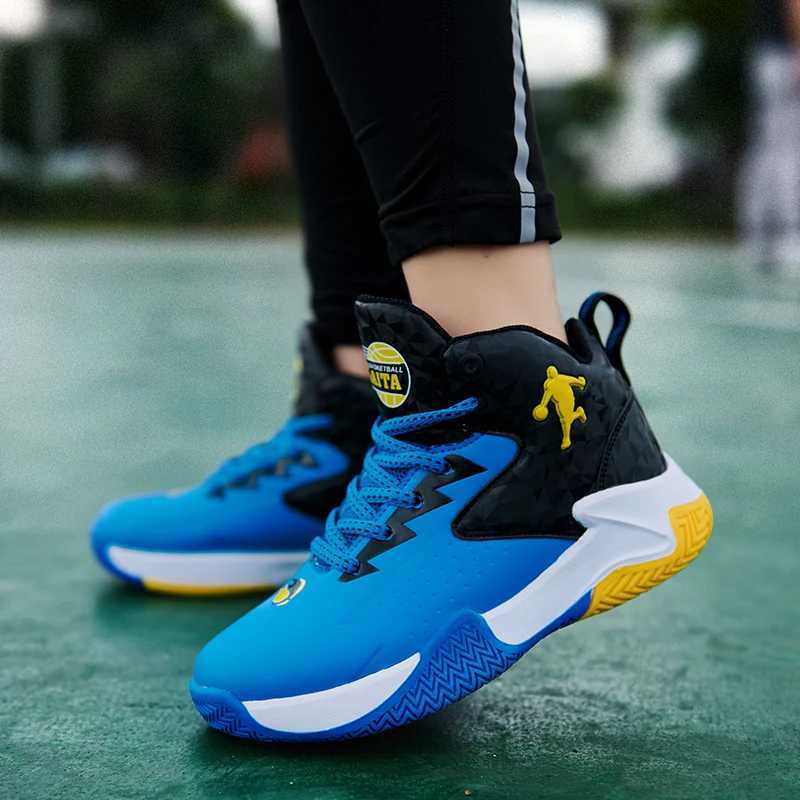 New Arrival Hot Sale Brand Kids Basketball Shoes Boys Sneakers Non-slip Child Trainer Basketball Shoes Outdoor Leather Children Sport Shoes T250317