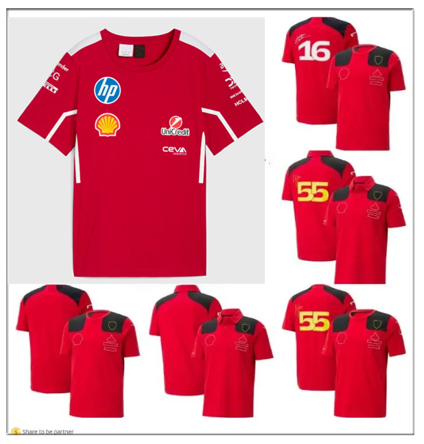 2526 Sainz Charles Leclerc Schumacher Vettel F1 Formula 1 one jersey national team rugby Jerseys men home away polo shirts uniform 2324 2024
