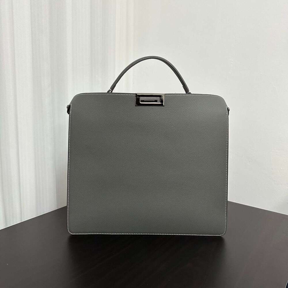 New Korean Version Of Top Layer Cowhide Handbag, Briefcase, Casual Shoulder Backpack, Large Capacity Business Bag