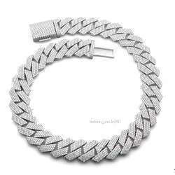 Bulky Prong Setting 20Mm 4 Rows Sterg Sier Iced Out VVS Moissanite Cuban k Chain