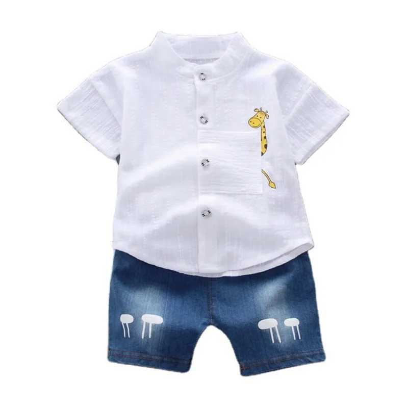 New Summer Baby Clothes Suit Children Boys Casual Shirt Shorts 2Pcs/Sets Kids Outfits Toddler Cotton Costume Infant Tracksuits W250317