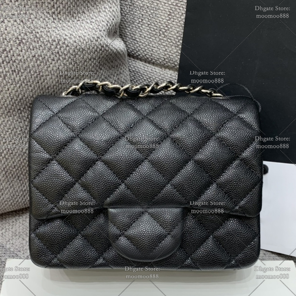Designer Mini Flap Bag 17cm Quilted Bags for Women Luxury Handbags Genuine Leather Shoulder Chain Bag Crossbody Purse with Box