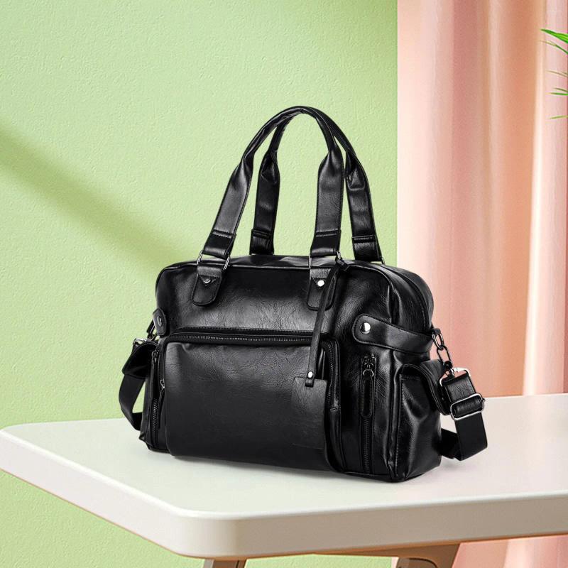 Briefcases Mens Leather Shoulder Bag Large Capacity Travel For Outdoor Work Office zhanyishengli
