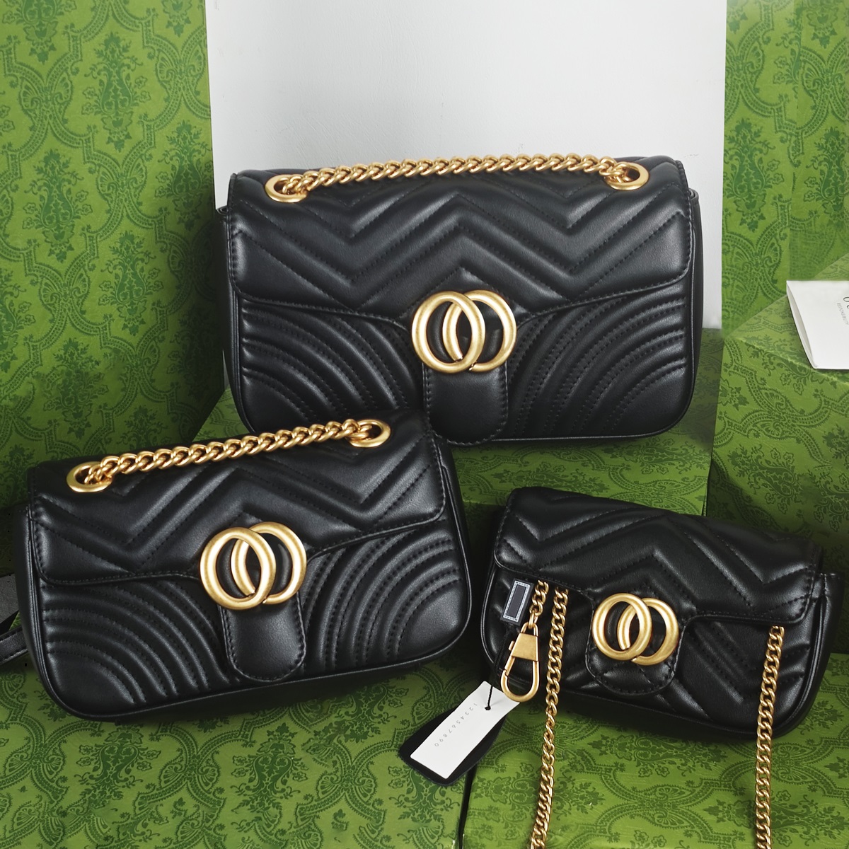 Designer Bag High Quality Shoulder Crossbody Women Fashion US Hot Items BAG Luxury Handbag Black Womens Advanced Chain Bag Retro Double Letter Wallet