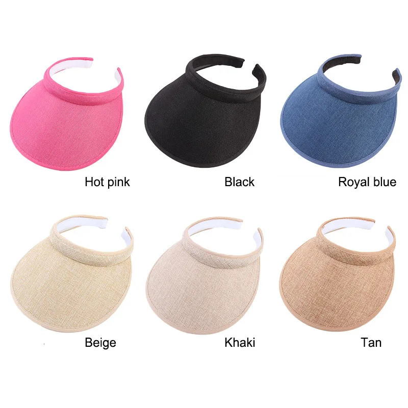 Sun Visors For Women Faux Linen Fashion Hats For Women Sports Visor Women hats 250313