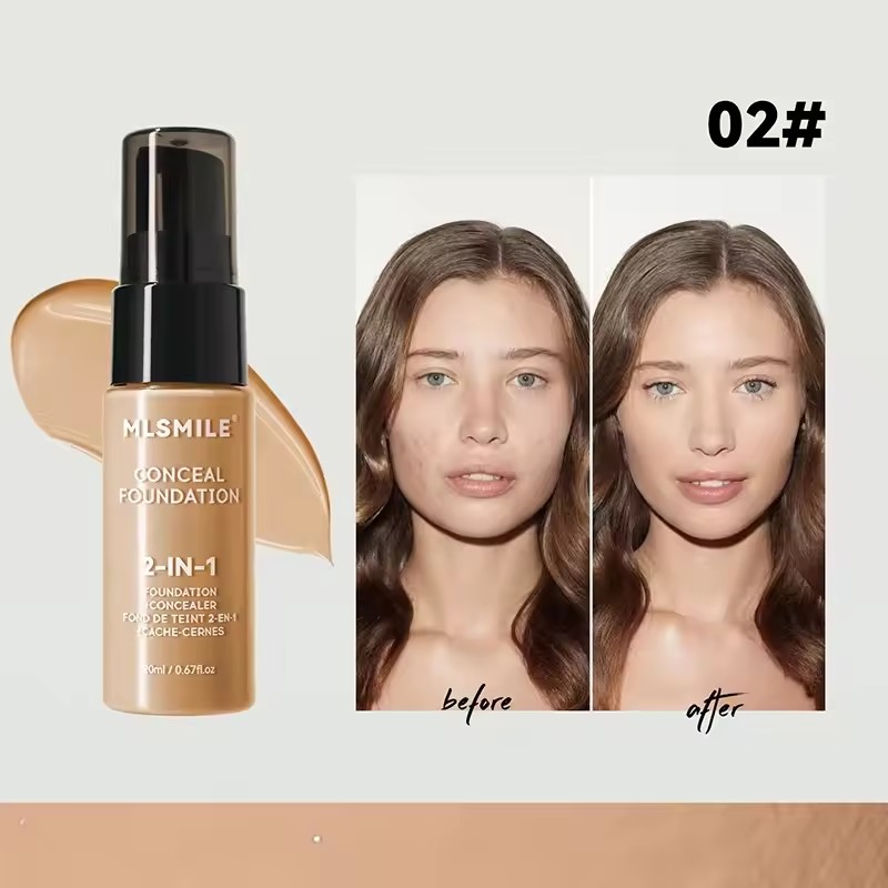 Waterproof Face Foundation Cream Oil-Control Matte BBCream Lasting Liquid Concealer Full Coverage Matte Base Face Makeup Women