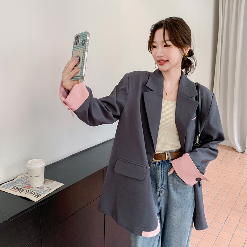 L3141Chic Ladies' Tailored Suit Jacket - Casual Yet Stylish for Everyday Wear