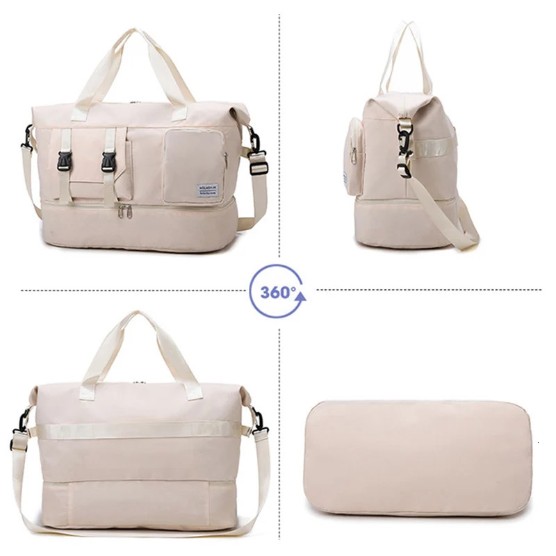 Sports Tote Gym Bag Travel Duffel Handbags for Men Women Shoulder Weekender Overnight Bag Dry Wet Yoga Workout Carryon Bags Pack 250314
