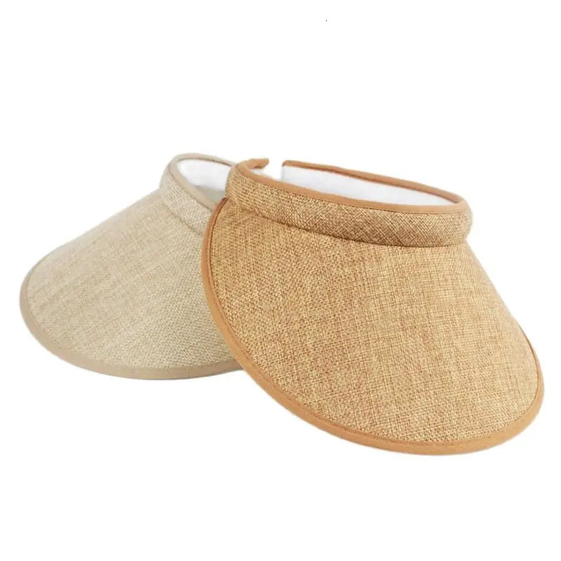 Sun Visors For Women Faux Linen Fashion Hats For Women Sports Visor Women hats 250313