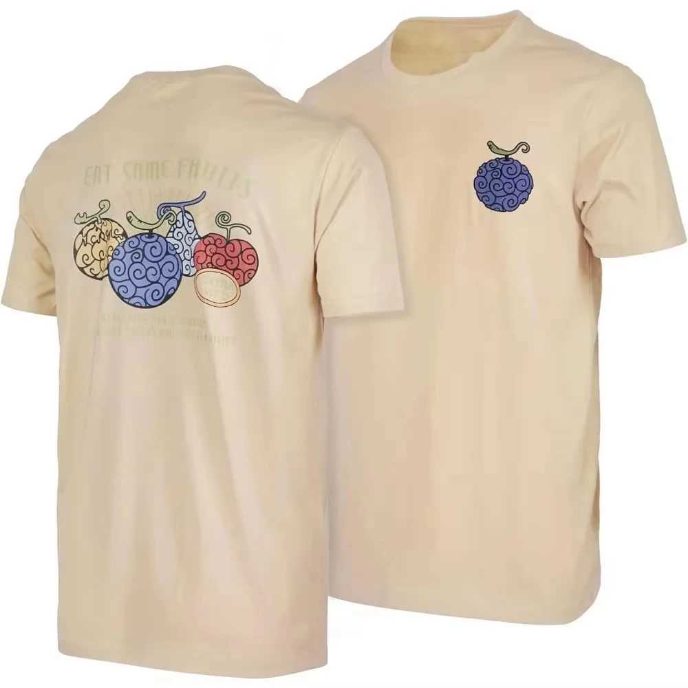 Devil Fruit One Piece Monkey Luffy Sun God Japanese Anime Summer Men Cotton Tshirt Woman T-Shirt Mens T-Shirt Clothe W250317