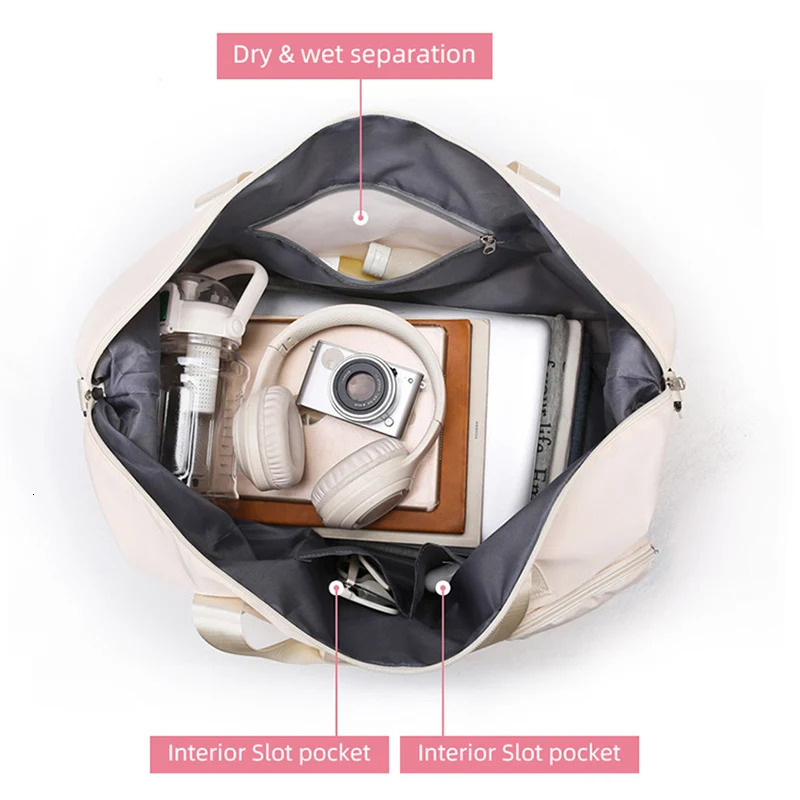 Sports Tote Gym Bag Travel Duffel Handbags for Men Women Shoulder Weekender Overnight Bag Dry Wet Yoga Workout Carryon Bags Pack 250314