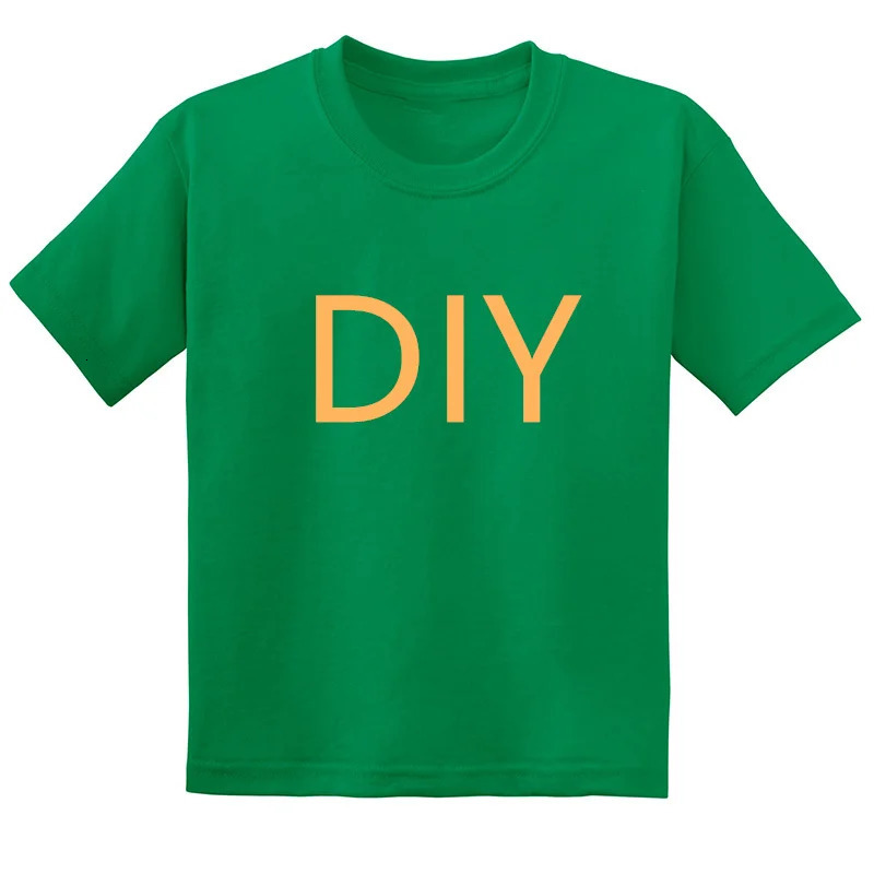 Custom Your Children Black White Blue T shirts DIY Print Kids Cotton T-shirts Baby BoysGirls TopsContact Seller Frist 250407