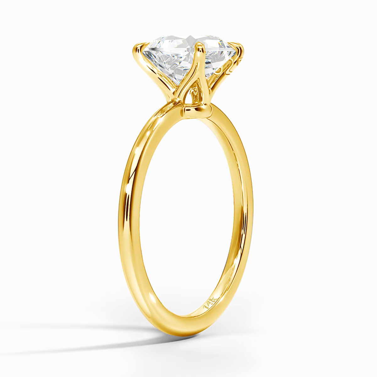 Fine Gemstone Gold 18K 14K Hollow Diamond Engagment Wedding Jewelry Women Moissanite Ring