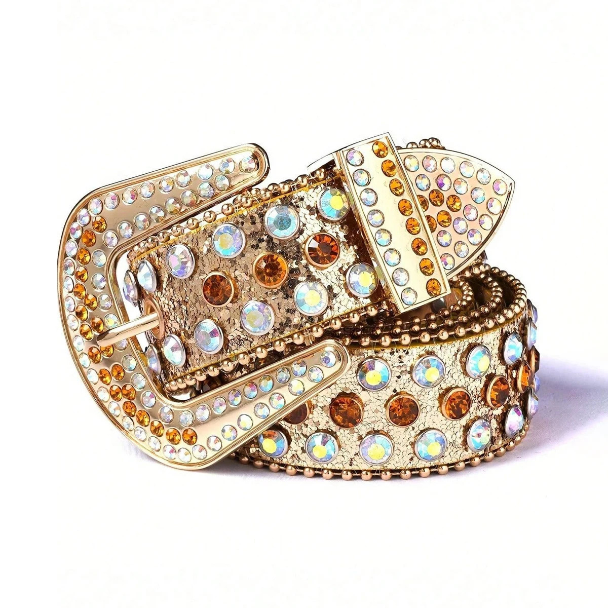 1pc Sparkling Rhinestone Belt for Plus Size Women Men - Perfect for Western Cowgirl and Cowboy Outfits Dresses and Jeans 250312