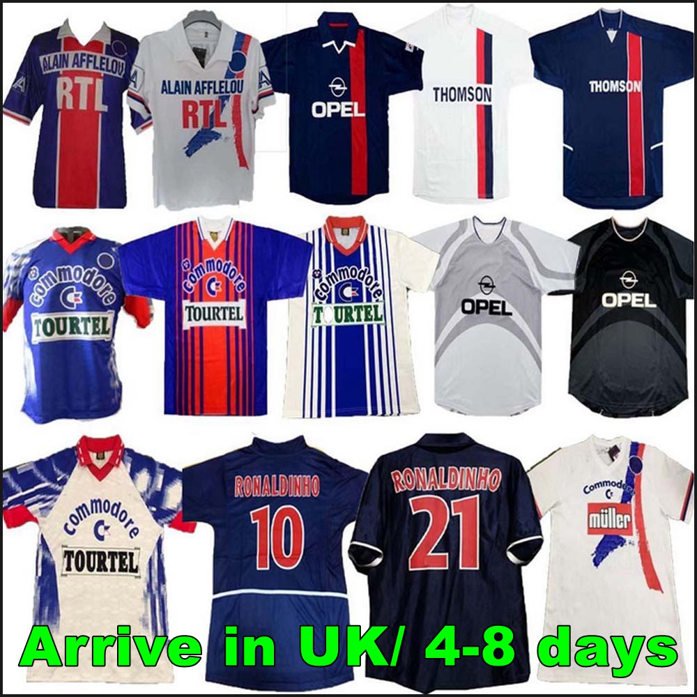 OKOCHA Retro SOCCER JERSEYS 93 94 95 96 LEROY ADAILTON Beckham 98 99 00 01 02 03 90 92 classic RAI ANELKA Ibrahimovic camisas de futebol RONALDINHO SIMONE psges