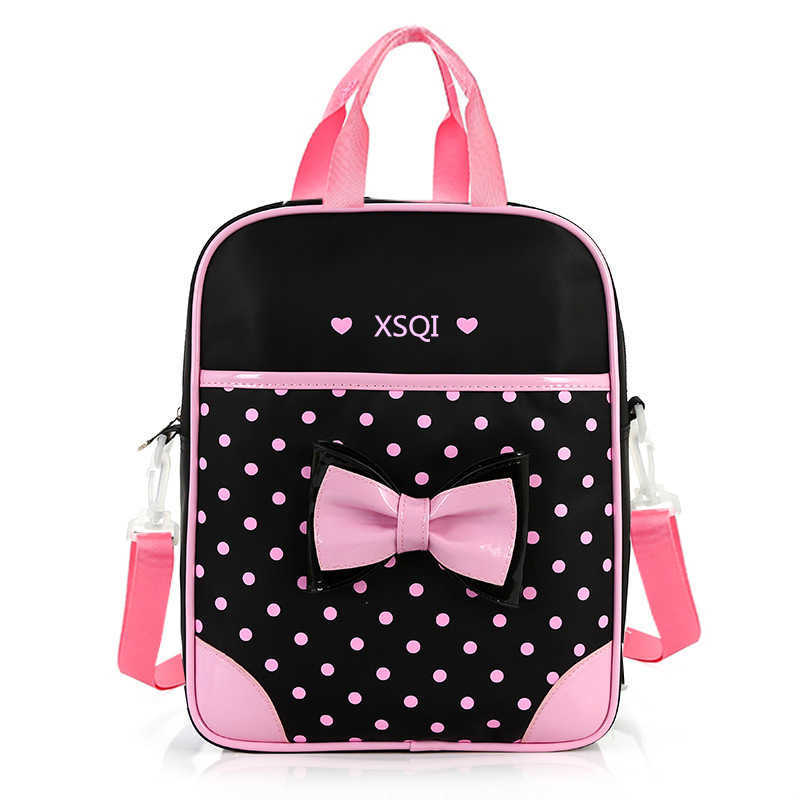 Student girls Tow bag with two wheels can climb stairs Children elementary school students pull rod backpack for grades 1-6 2 wheels waterproof X25031