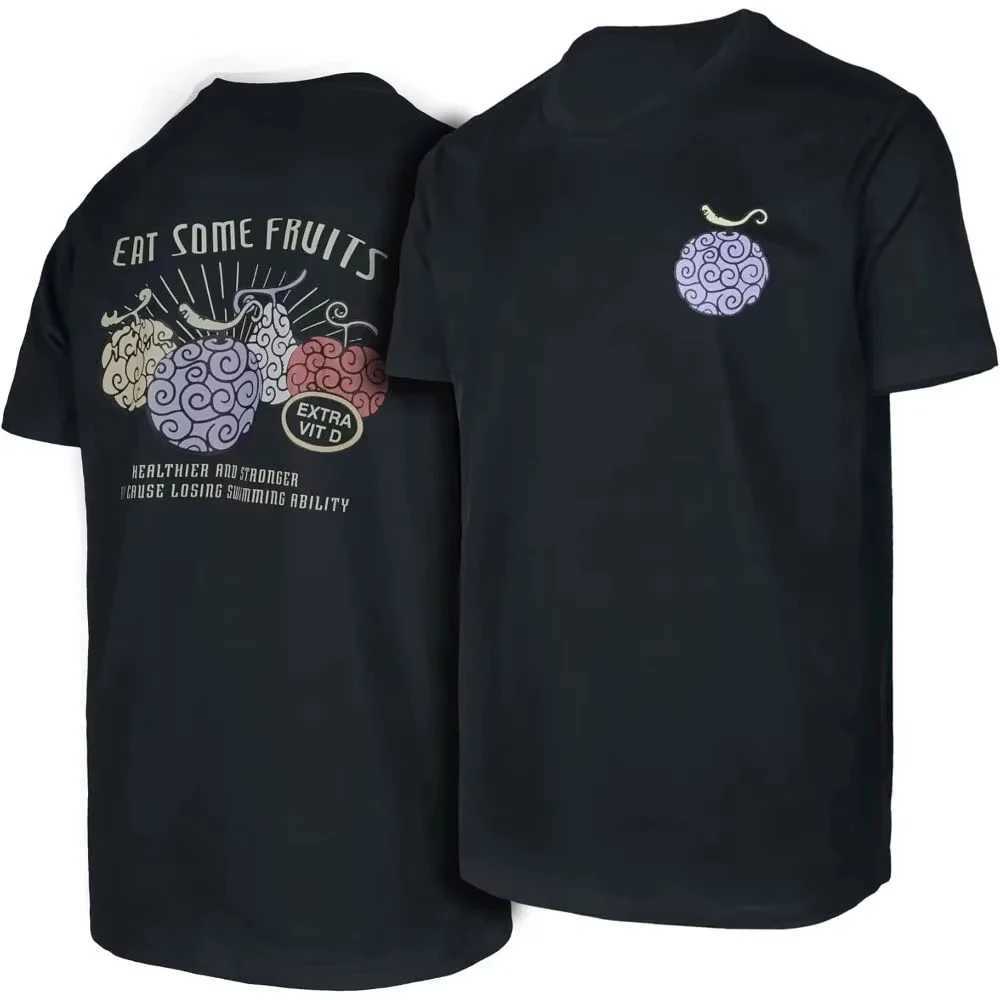 Devil Fruit One Piece Monkey Luffy Sun God Japanese Anime Summer Men Cotton Tshirt Woman T-Shirt Mens T-Shirt Clothe W250317