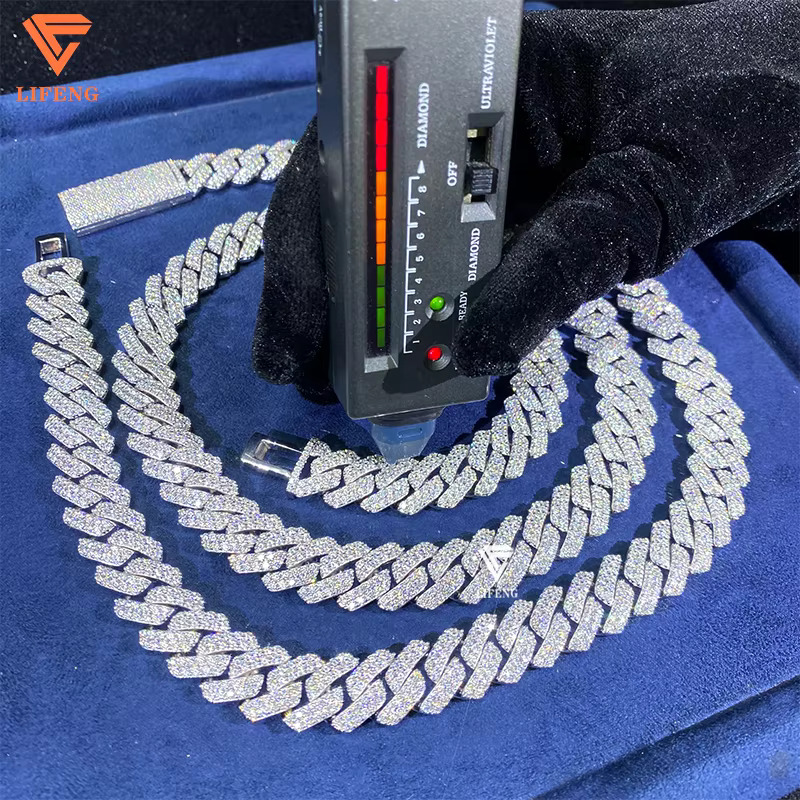 Ready Ship 14mm High Quality Cuban Link Chain Factory Direct 925 Sterling Silver Cuban Necklace Men Passes Diamond Test Hip Hop