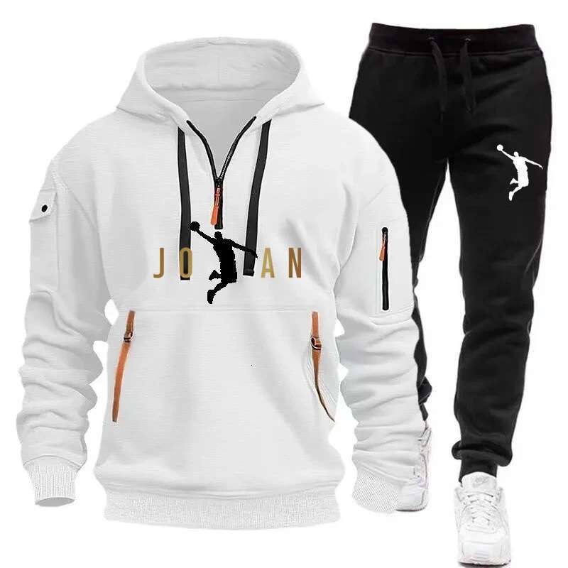 Men's sportswear, zip up hoodie+sweatpants, 2-piece set, autumn/winter, daily casual sports jacket, jogging suit, top or pants
