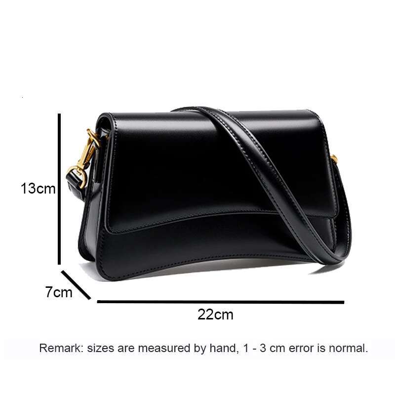 New Women's Single Shoulder Crossbody Lady Cowhide Split Leather Handbag Fashionable And High Quality Underarm Messenger Bag