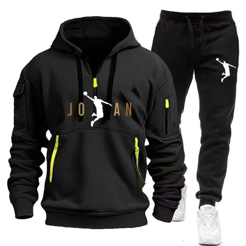 Men's sportswear, zip up hoodie+sweatpants, 2-piece set, autumn/winter, daily casual sports jacket, jogging suit, top or pants