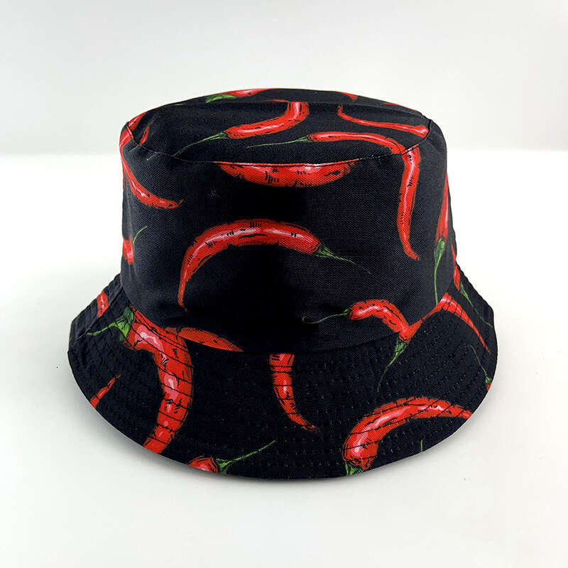 New Creative Printed Fruit Pattern Fisherman's for Women's Summer Outdoor Leisure Sunshade Double sided Can Wear Basin Hat