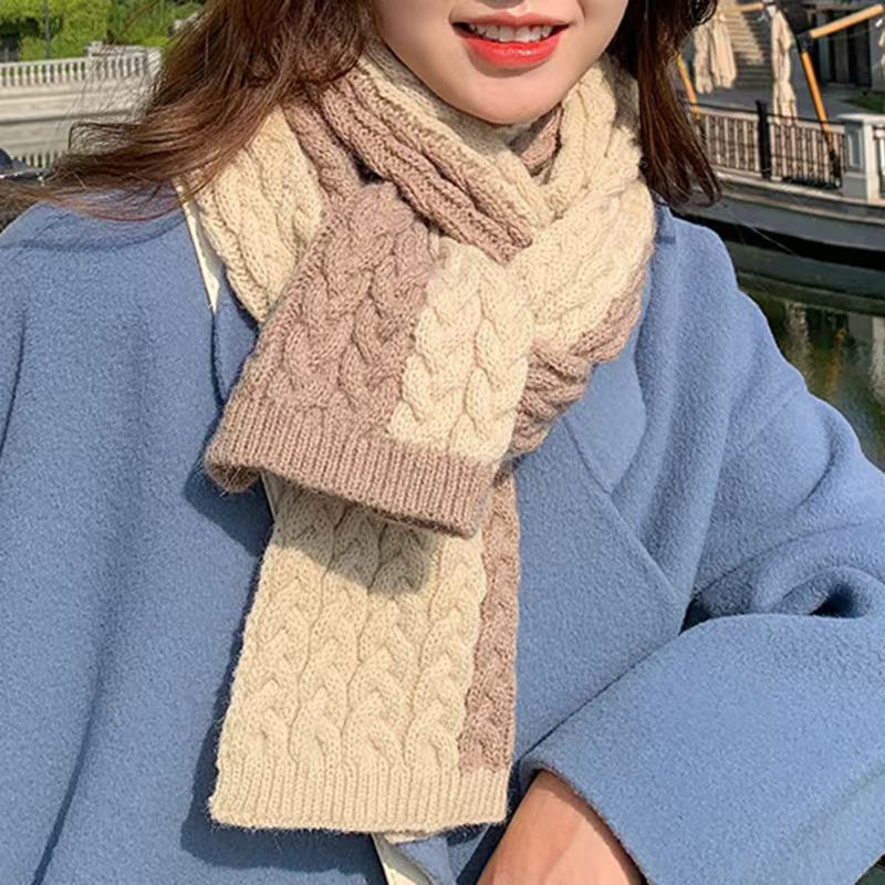 T301 scarf female 2025 winter new style girl Korean Japanese style all-match warm casual scarf trend
