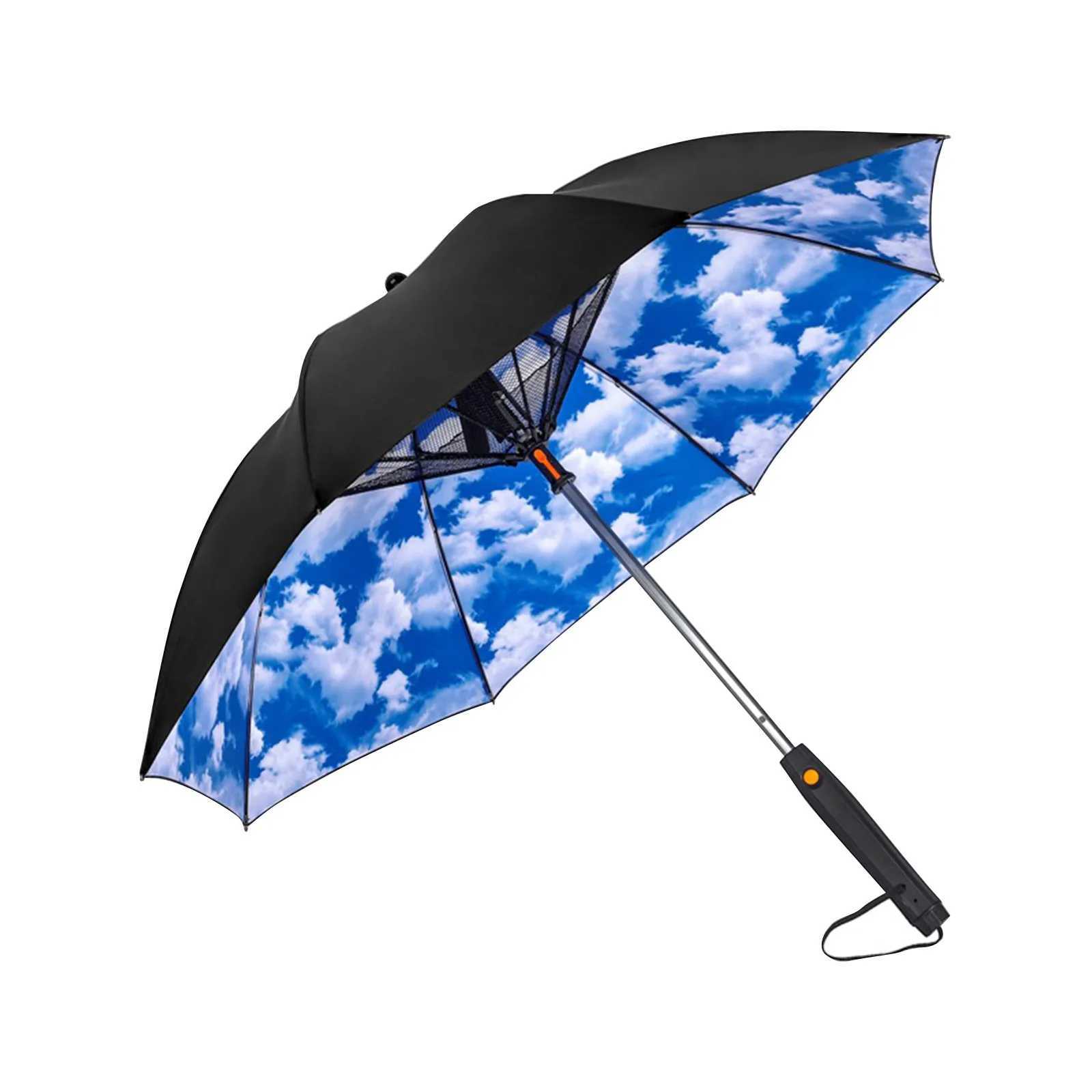 Umbrella With Fan And Mist Spray Uv Blocking Umbrella With Fan USB 2024 New Rechargeable Sun Umbrella Cool Umbrella With FanC250317